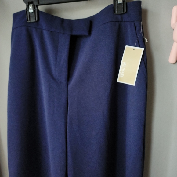Michael Kors navy blue wide leg cropped pants - Picture 4 of 4